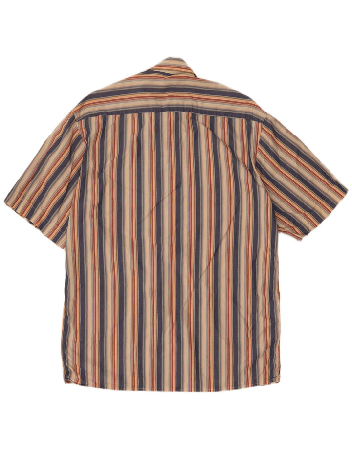 Camisa masculina de manga curta Pierre Cardin tamanho 39 médio listrado multicolorido