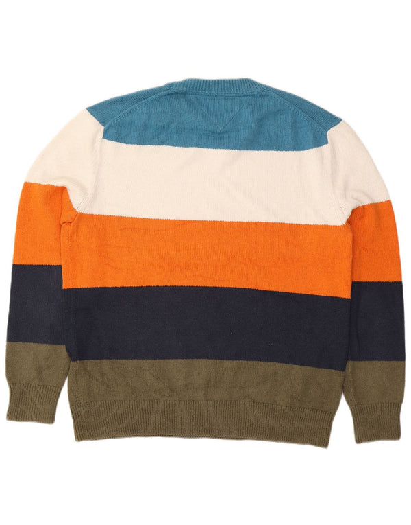 Suéter masculino Tommy Hilfiger com gola redonda XL listrado multicolorido