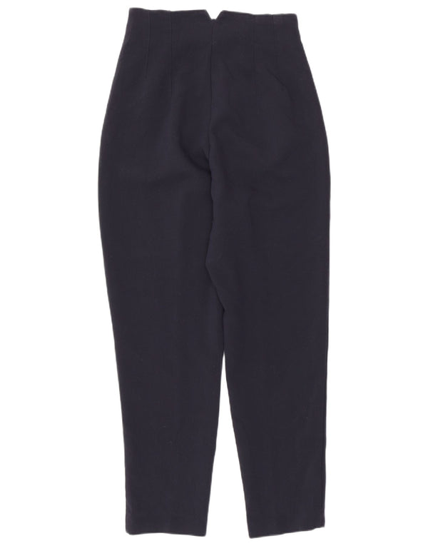 Zara Calça Cônica Feminina XS W24 L26 Azul Marinho Poliéster