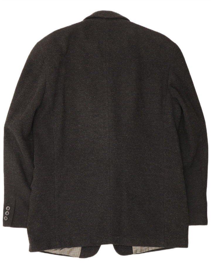 Jaqueta blazer masculina de malha com 3 botões CAMEL ACTIVE Reino Unido 40 grande lã cinza