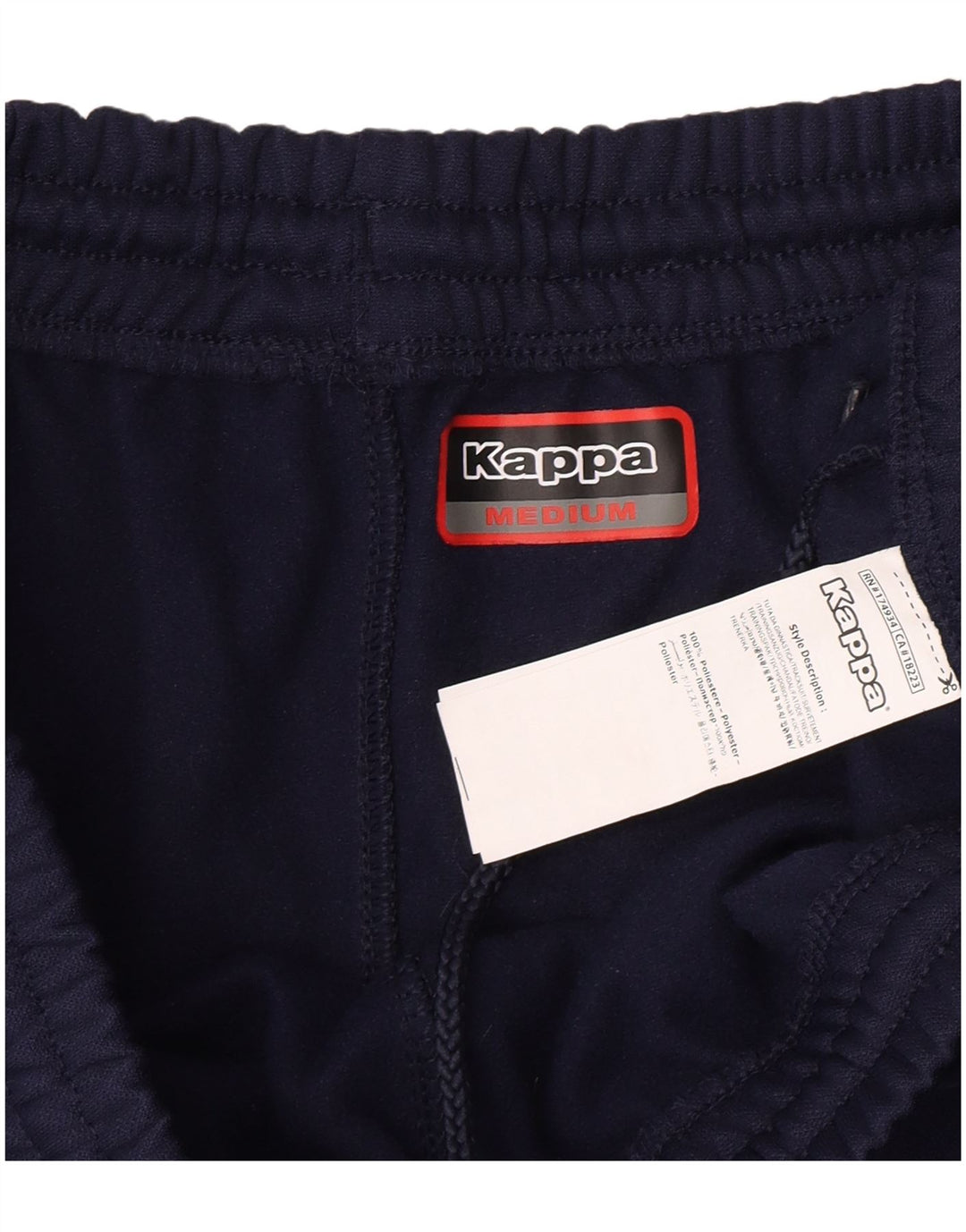 Kappa Mens Bermuda Sport Shorts Médio Azul Marinho Poliéster