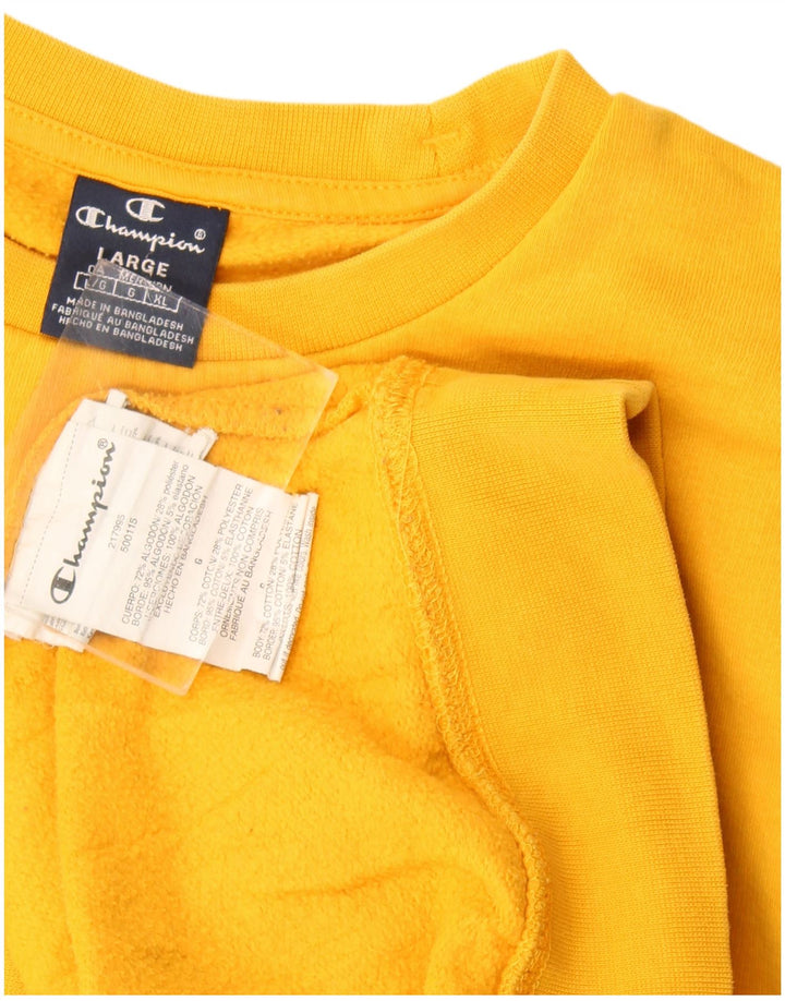Champion moletom gráfico masculino jumper grande algodão amarelo