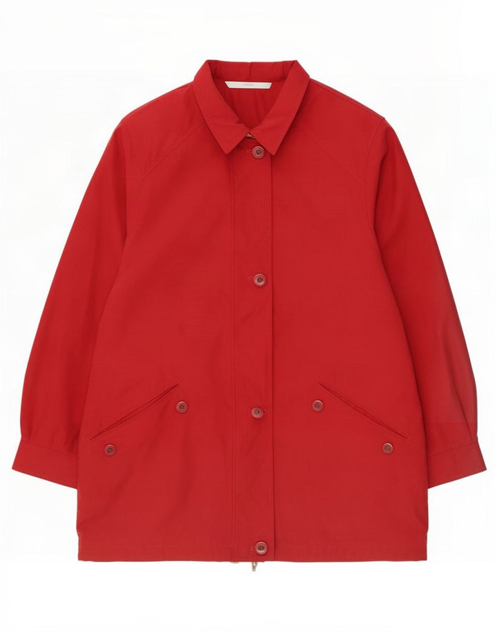 Jaqueta Marks & Spencer feminina St. Michael Parka Reino Unido 16 grande poliéster vermelho