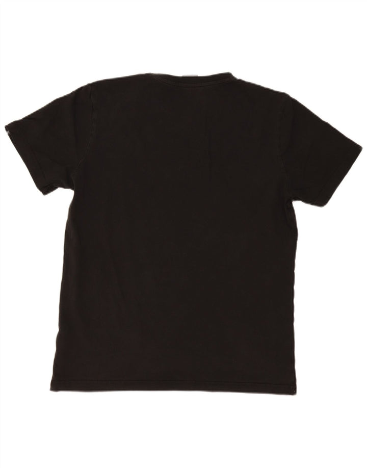 Puma Mens Graphic T-Shirt Top Grande Algodão Preto