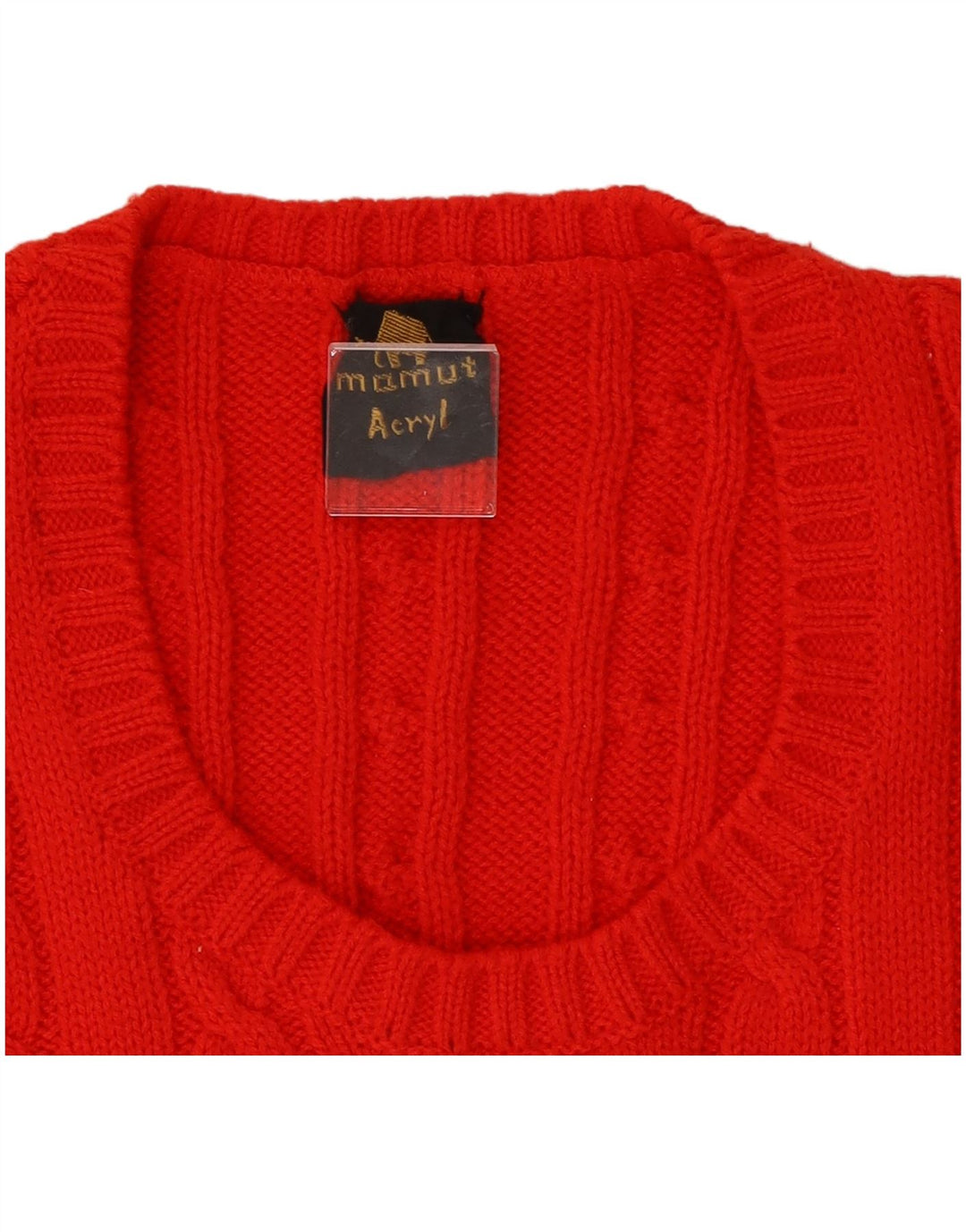 Regata feminina VINTAGE com colete curto UK 8 pequena vermelha poliacrílica