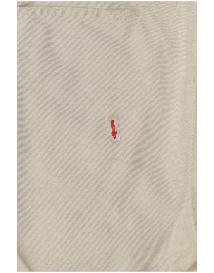 Dondup Mens Stan Dart Straight Jeans W33 L32 Algodão Branco