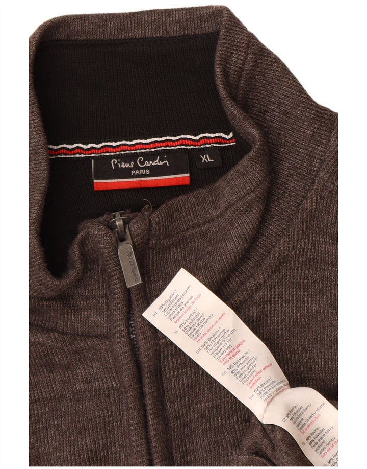 Pierre Cardin Suéter Cardigan Masculino XL Algodão Cinza