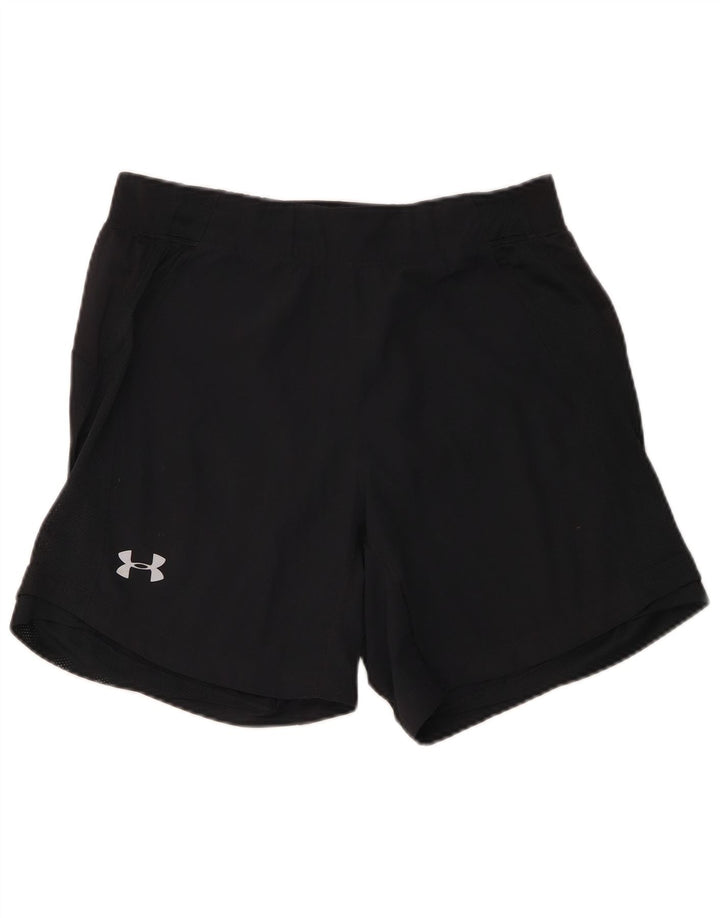 Shorts esportivos masculinos Under Armour Heat Gear grandes pretos