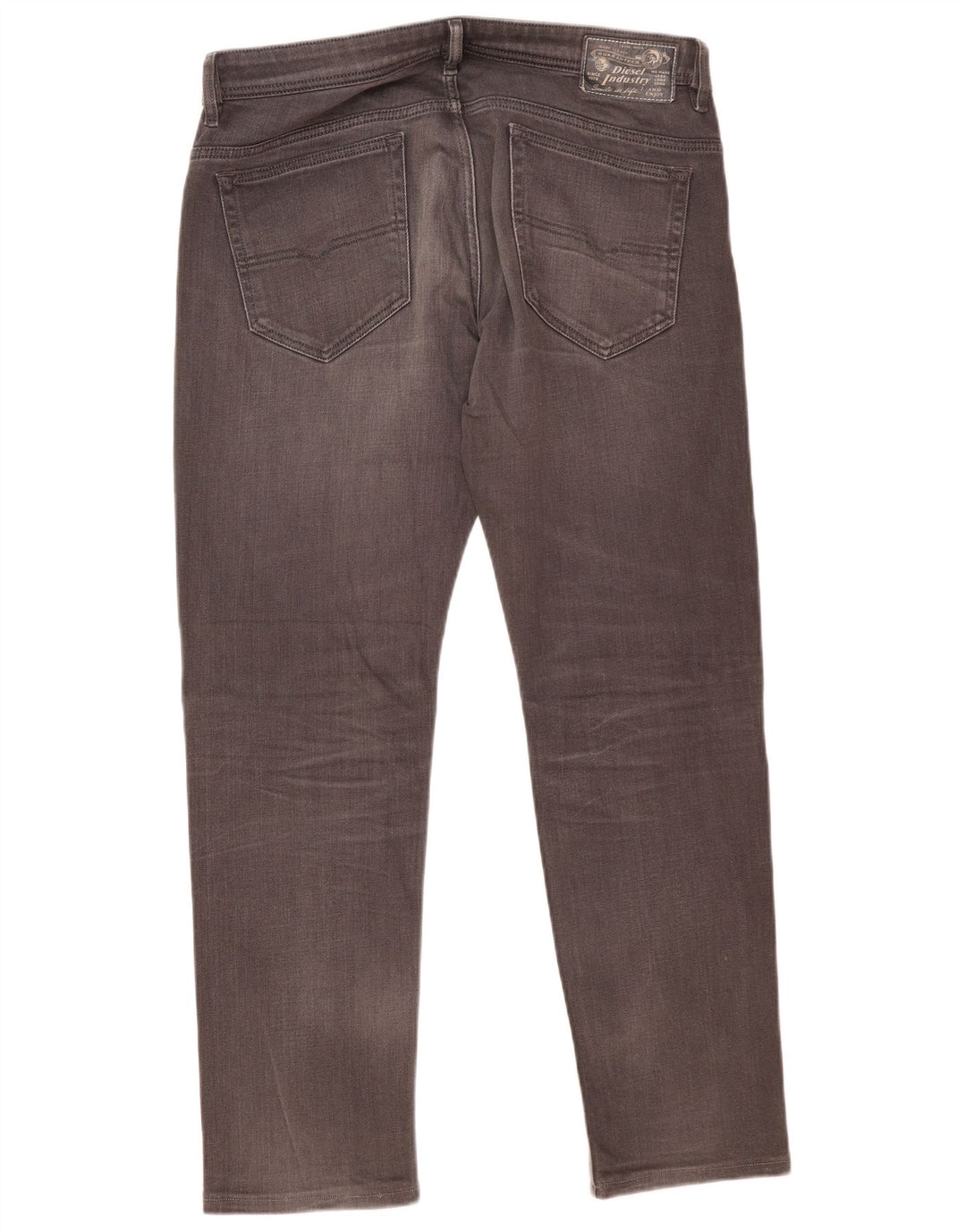 Diesel Mens Slim Jeans W34 L30 Cinza Algodão