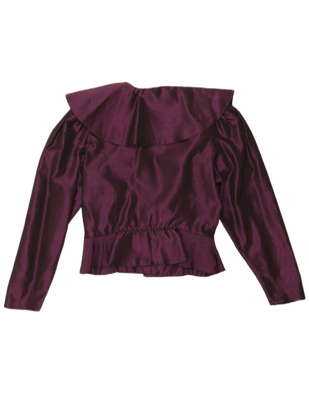 Jaqueta blazer feminina VINTAGE crop 1 botão Reino Unido 16 grande roxo