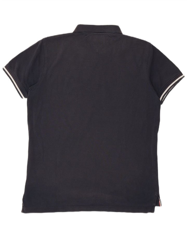Camisa polo masculina Tommy Hilfiger Regular Fit média azul marinho