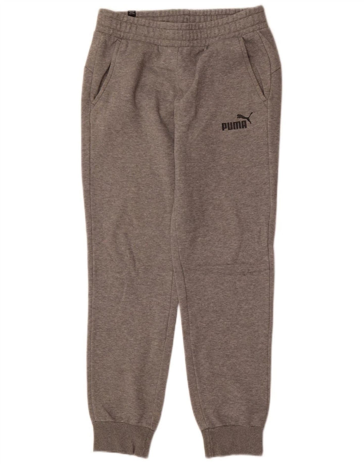 Calça de treino masculina PUMA joggers algodão cinza médio