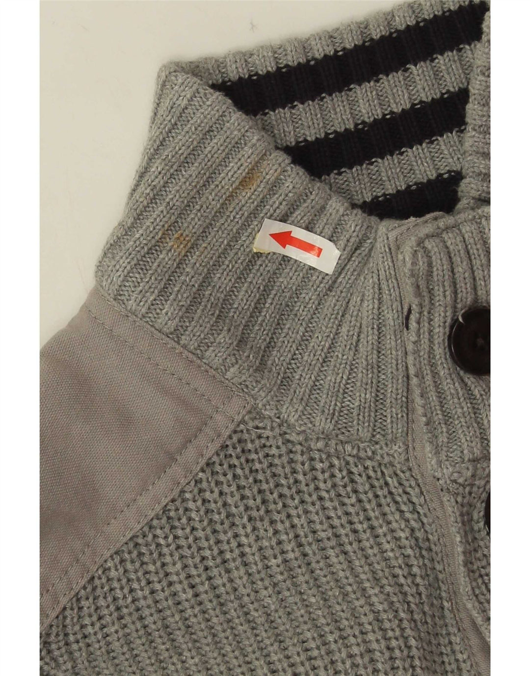 Suéter masculino Timberland Earthkeepers Slim Fit com zíper e gola média cinza