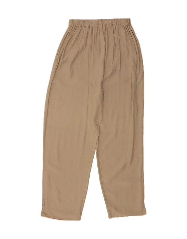 VINTAGE Womens Straight Casual Trousers W28 L26 Beige Vintage Vintage and Second-Hand Vintage from Messina Hembry 