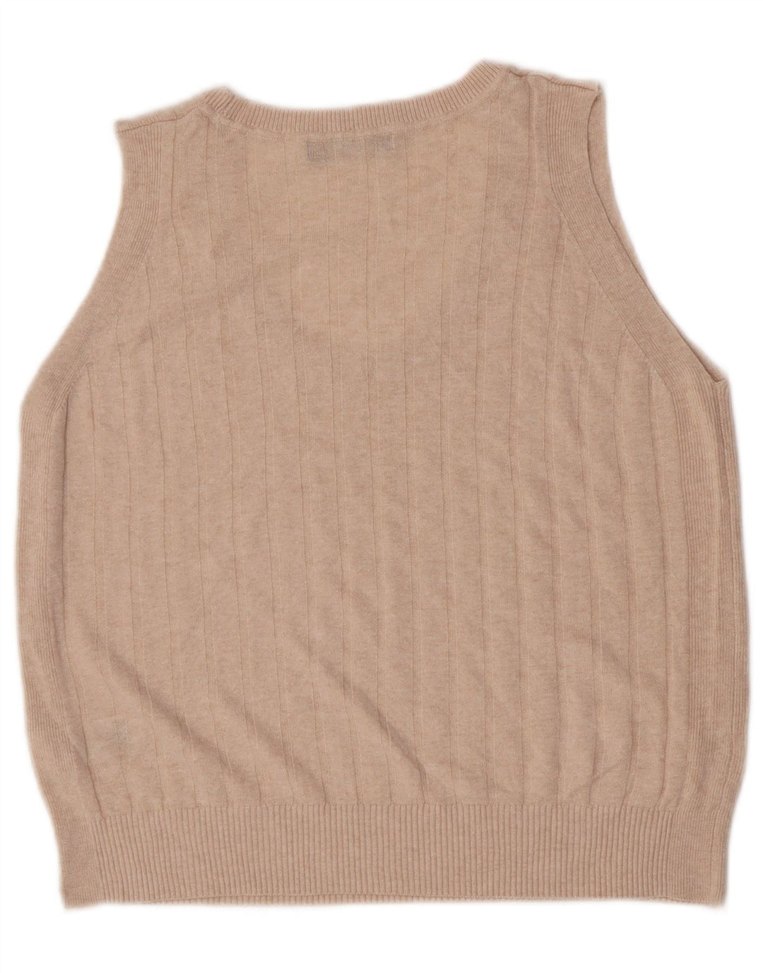 Regata feminina Marks & Spencer com colete Reino Unido 12 viscose bege médio