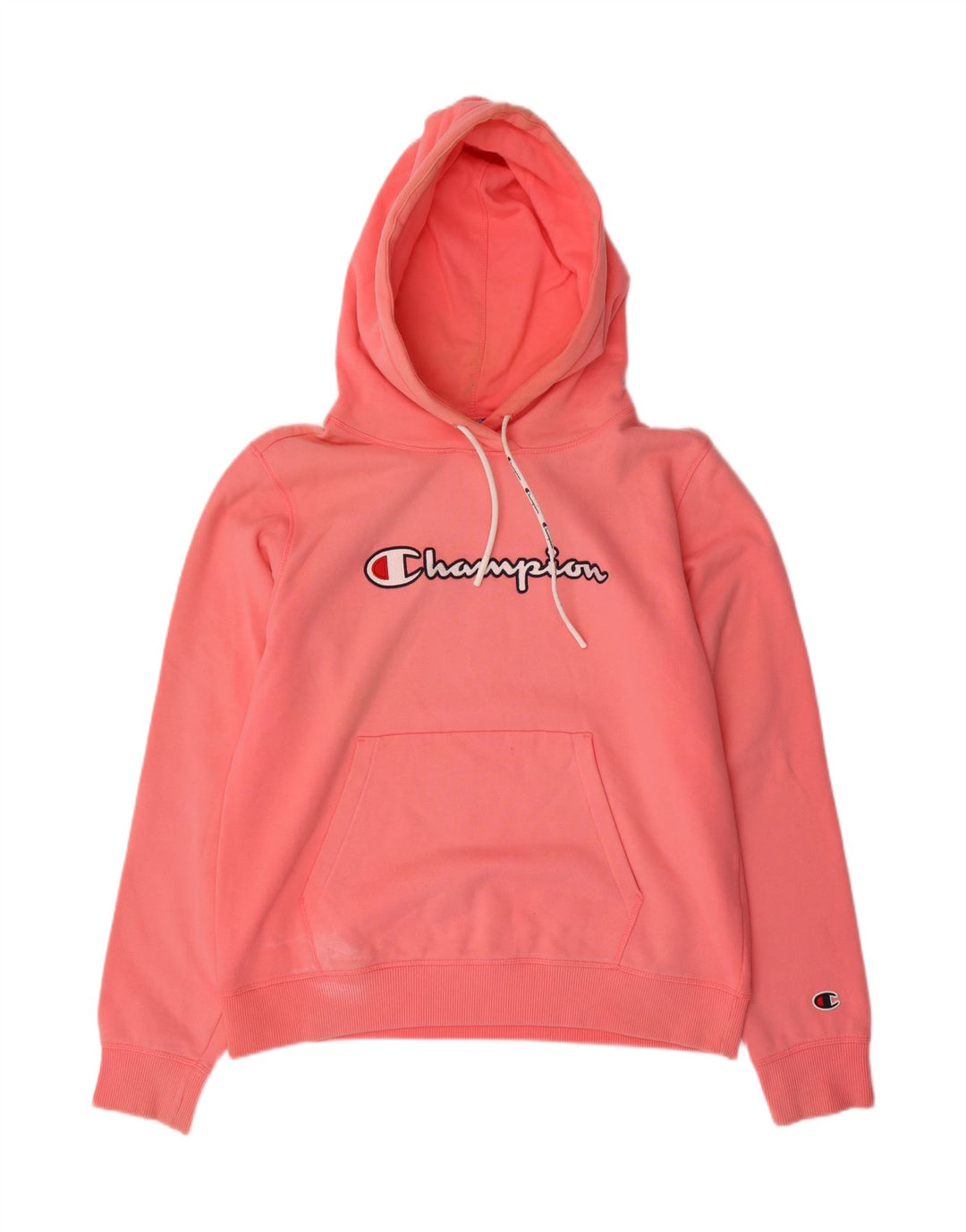 CHAMPION Suéter com capuz gráfico feminino UK 14 rosa médio