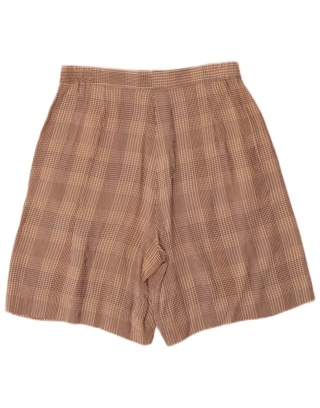 Conjunto feminino VINTAGE de 4 botões e 2 peças Reino Unido 10 pequeno W28 marrom xadrez acetato