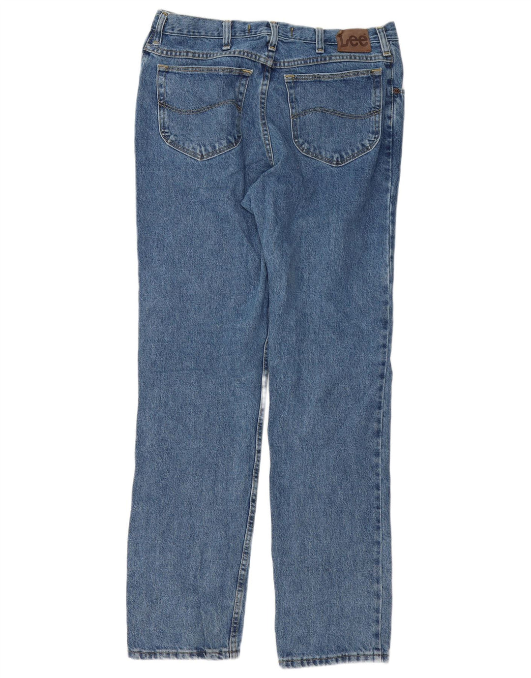 Lee Mens Regular Fit Straight Jeans W36 L34 Azul Algodão