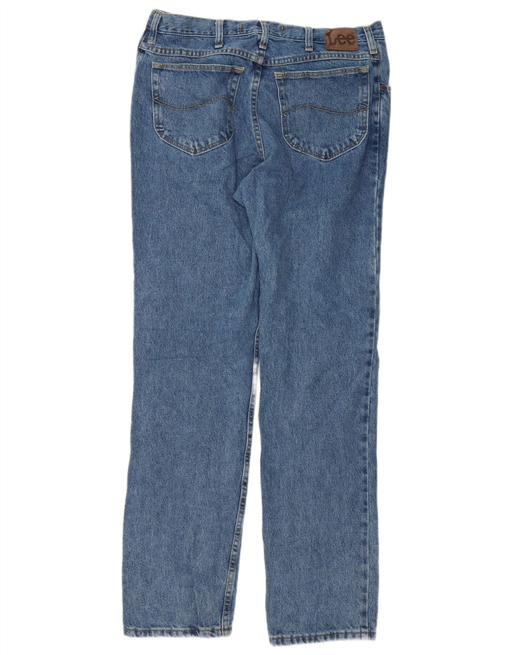 Lee Mens Regular Fit Straight Jeans W36 L34 Azul Algodão