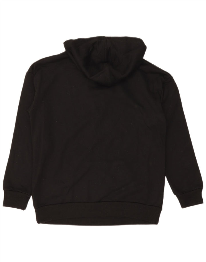 Suéter com capuz gráfico feminino Guess UK 14 médio preto