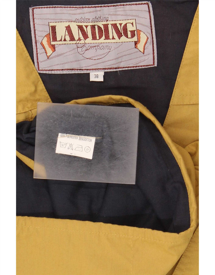 Vintage Mens Utility Gilet UK 38 Poliéster Amarelo Médio