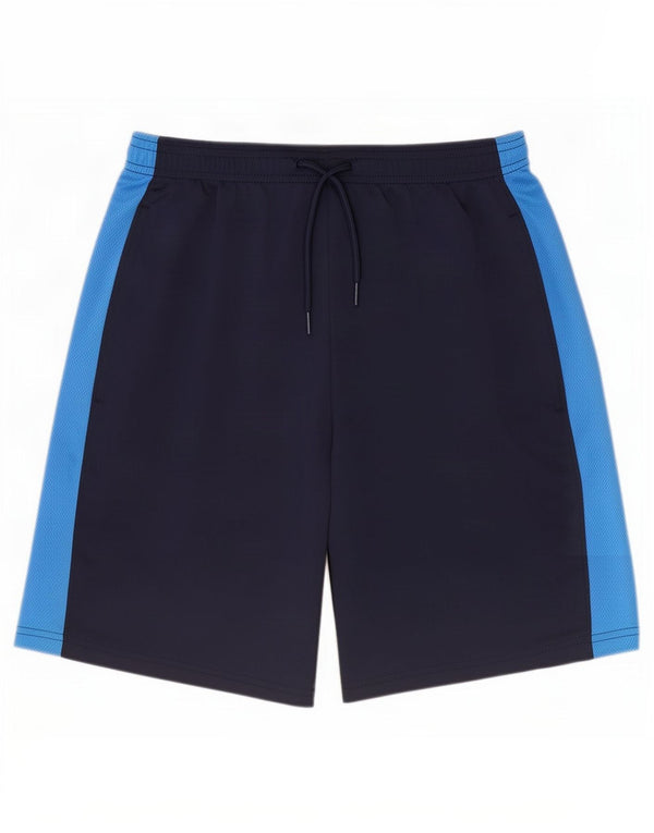 Shorts esportivos masculinos Nike Dri Fit Slim XS azul marinho colorblock poliéster