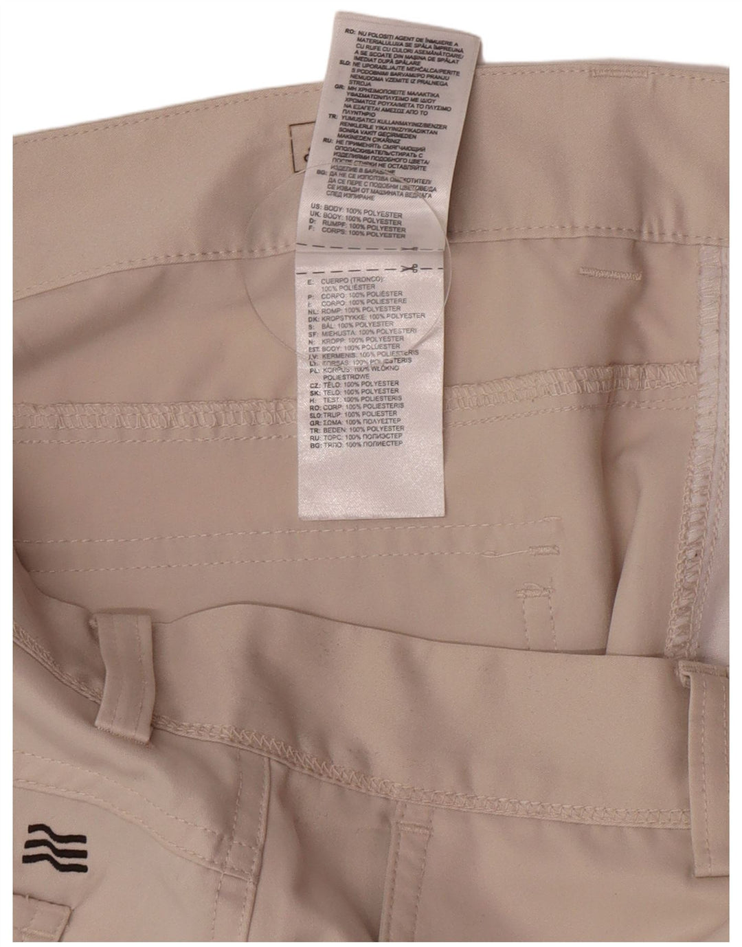 Adidas Mens Straight Chino Calças W32 L30 Poliéster Bege