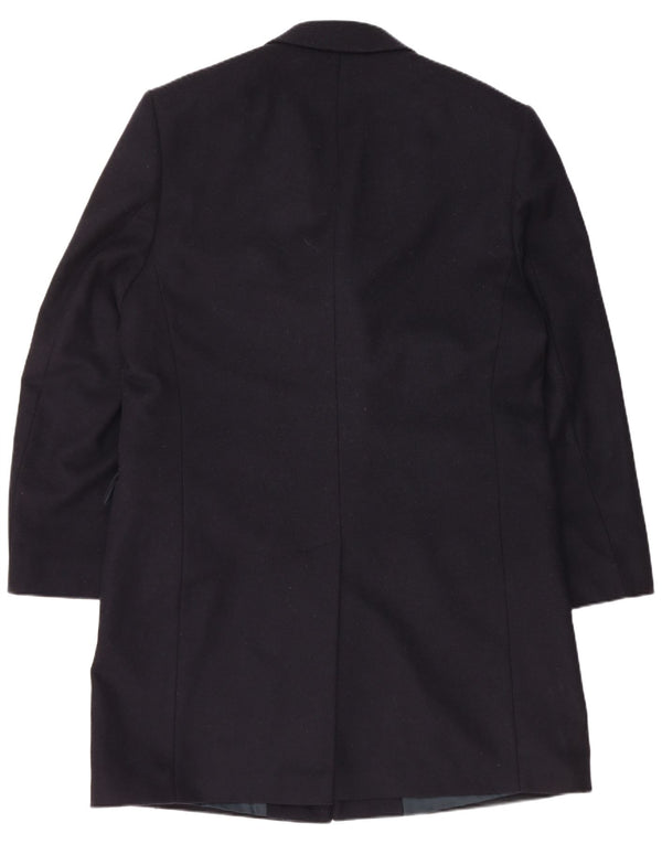 Sobretudo masculino Karl Jackson UK 44 2XL lã azul marinho