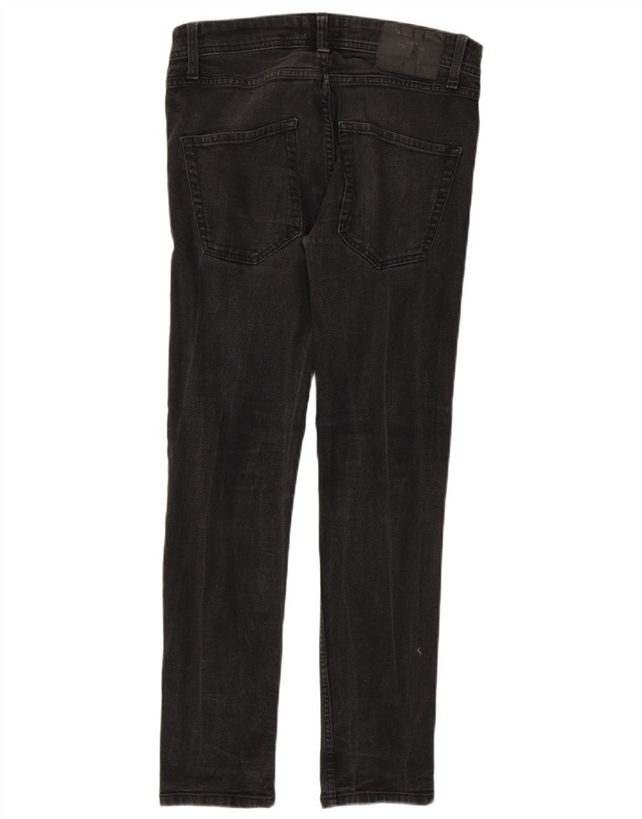 JACK & JONES Masculino Tim Slim Jeans W29 L30 Algodão Preto