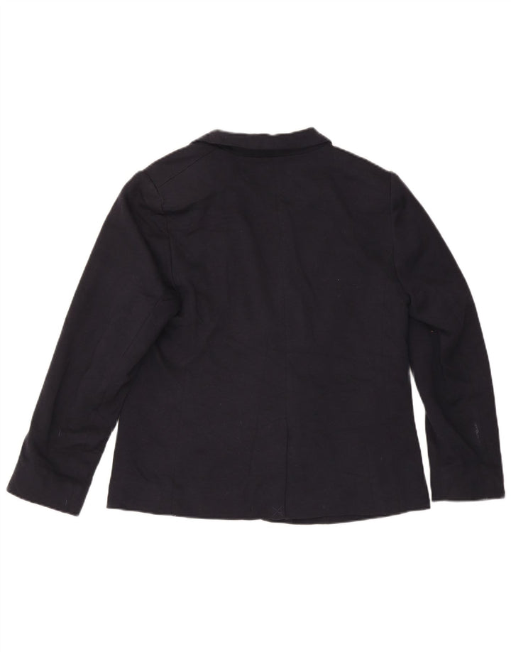 Jaqueta blazer feminina John Lewis com 1 botão Reino Unido 14 poliéster azul marinho médio