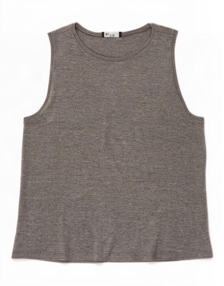 Colete feminino Zara UK 18 XL cinza viscose