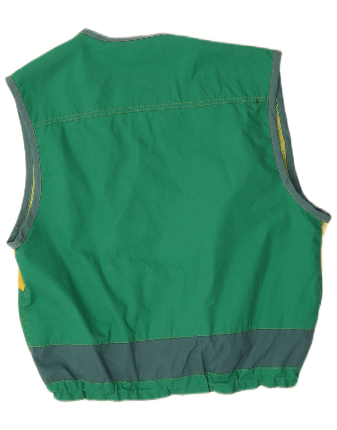 Master Mens Gilet UK 40 Grande Algodão Colorblock Verde