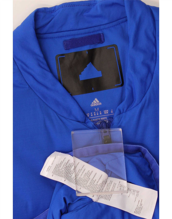 Adidas Masculino Gilet UK 38 Médio Azul Colourblock Poliamida