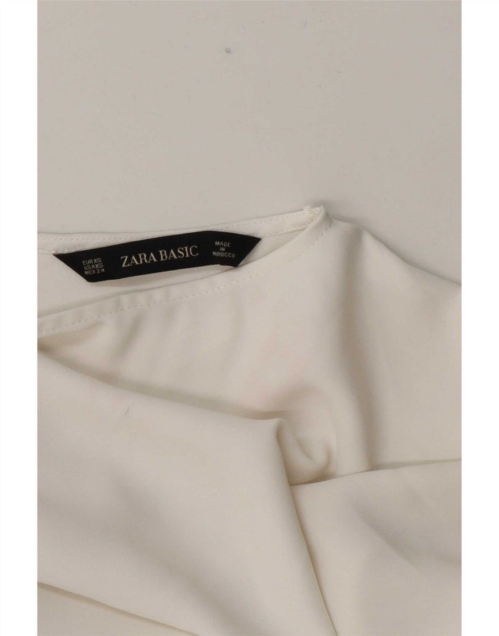 Blusa oversized feminina Zara UK 6 XS branco colorblock