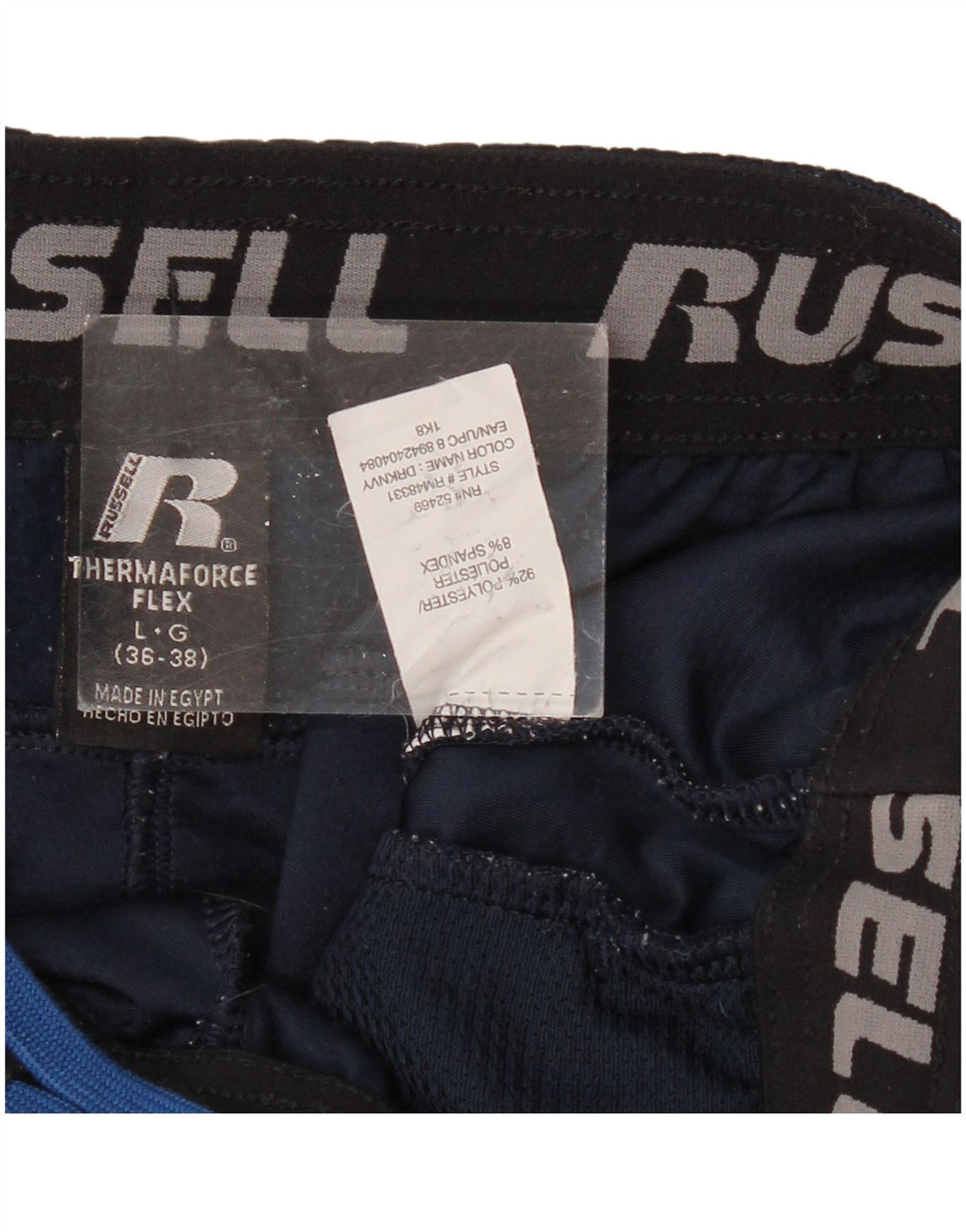Calça de treino RUSSELL ATLÉTICA masculina Dri-Power grande azul marinho