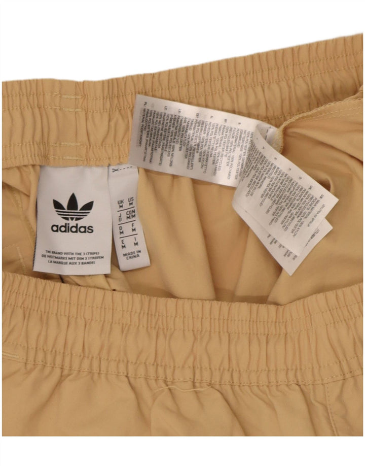 Shorts de natação Adidas masculino gráfico médio bege poliéster