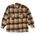 Camisa masculina de flanela Regina 2XL bege xadrez acrílico