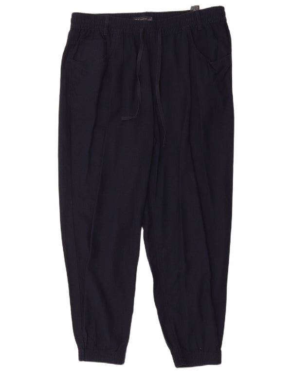 Calça casual feminina Marks & Spencer UK 16 grande W32 L27 azul marinho