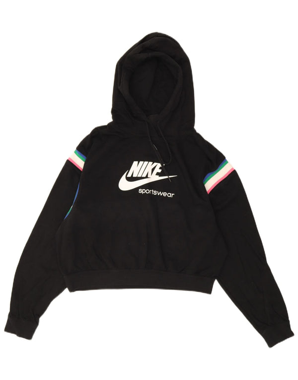Jumper com capuz gráfico feminino Nike UK 10 pequeno bloco colorido preto