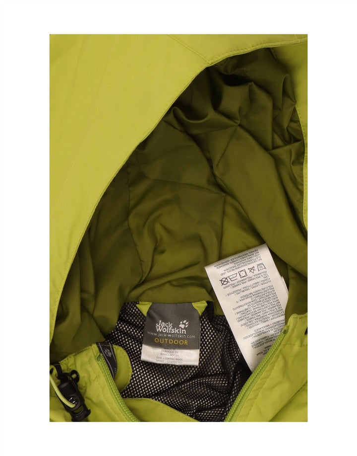 Jaqueta de chuva feminina com capuz JACK WOLFSKIN Reino Unido 16 grande poliamida verde