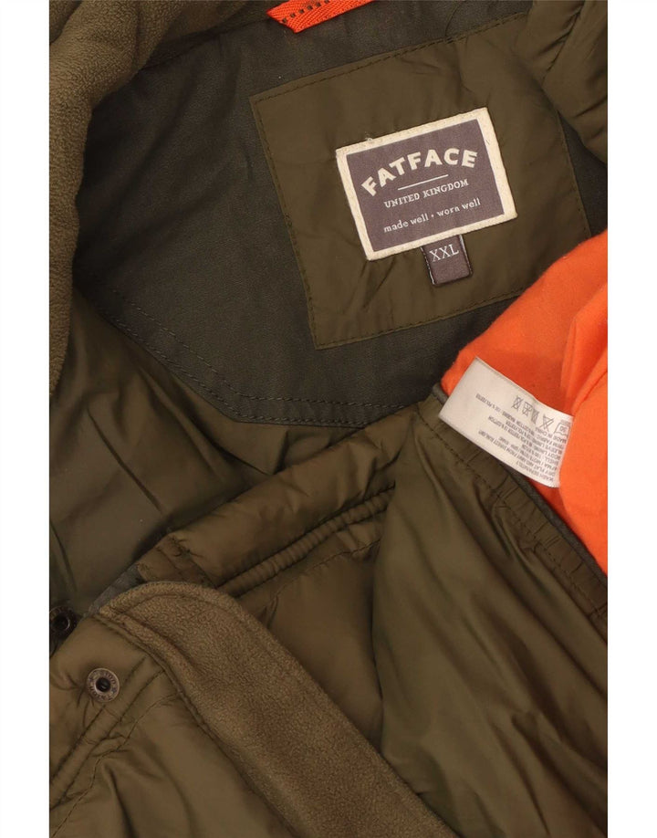 Jaqueta acolchoada masculina Fat Face UK 44 2XL Nylon cáqui