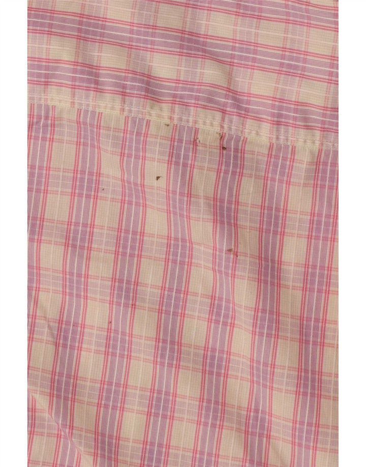 Camisa masculina Wampum grande xadrez rosa