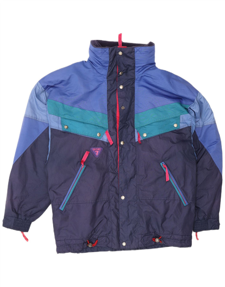 Jaqueta de esqui masculina Degre 7 com capuz IT 52 XL azul marinho Colourblock poliéster