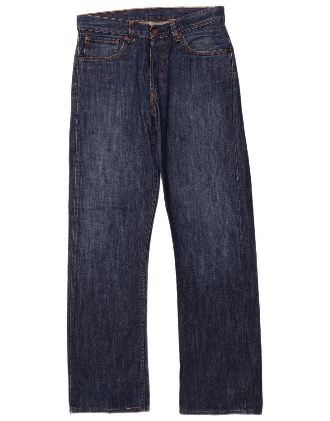 LEVI'S Masculino 210 Straight Jeans W32 L34 Azul Marinho Algodão