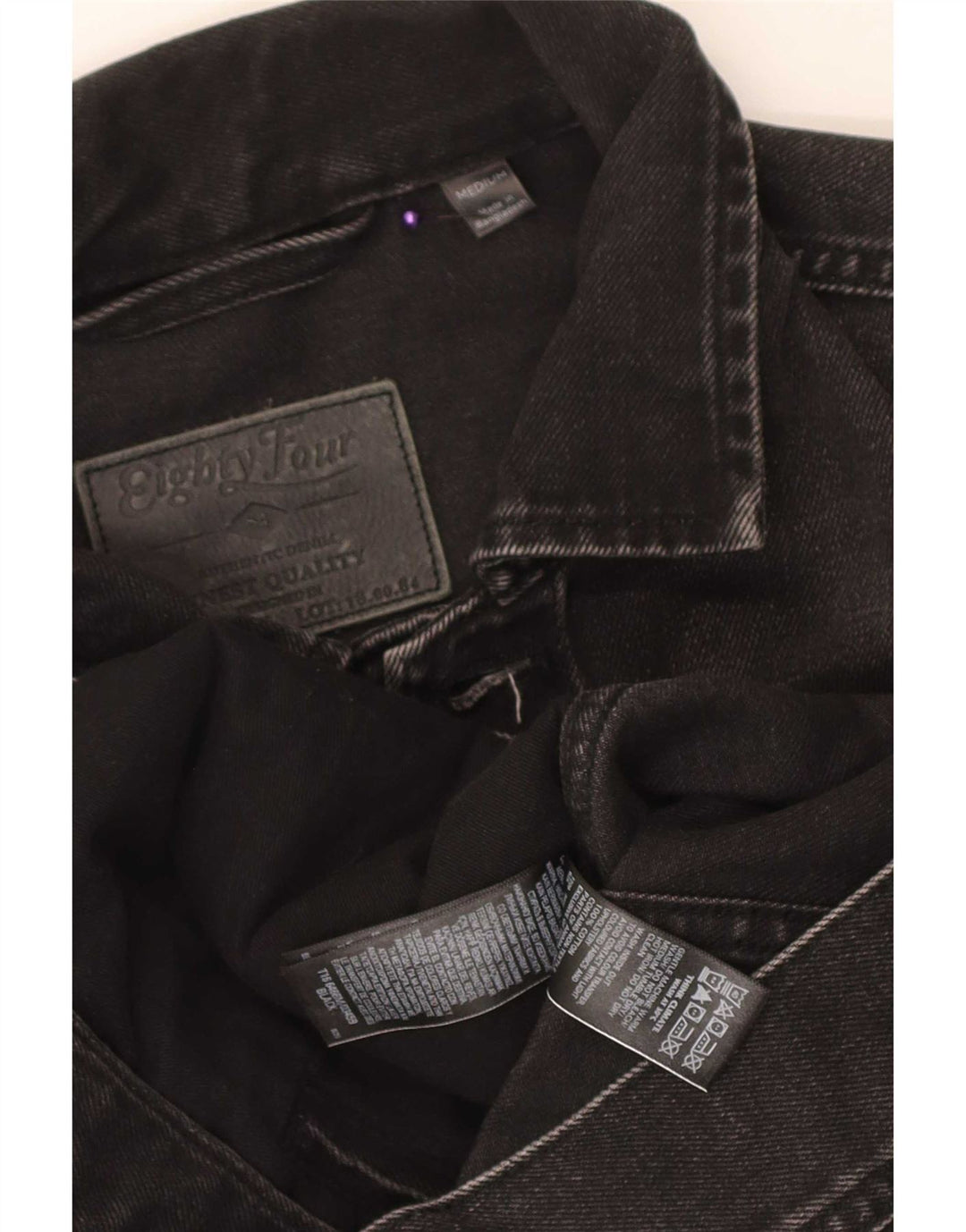 Jaqueta jeans masculina Marks & Spencer Reino Unido 38 algodão preto médio