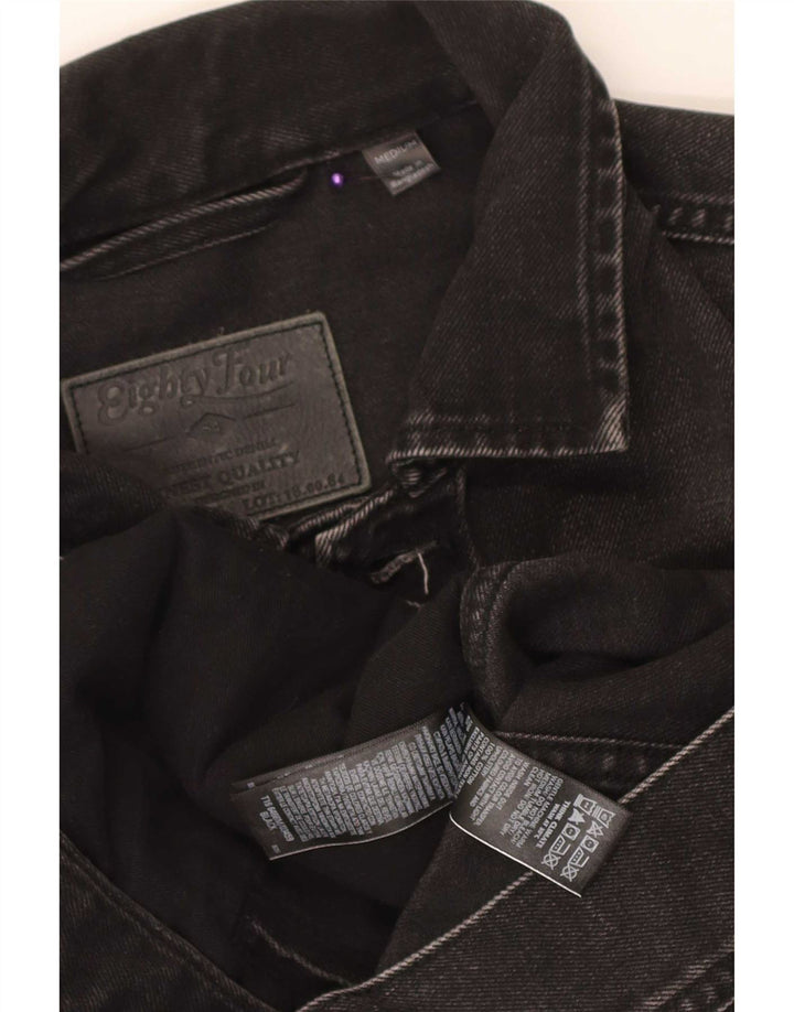 Jaqueta jeans masculina Marks & Spencer Reino Unido 38 algodão preto médio