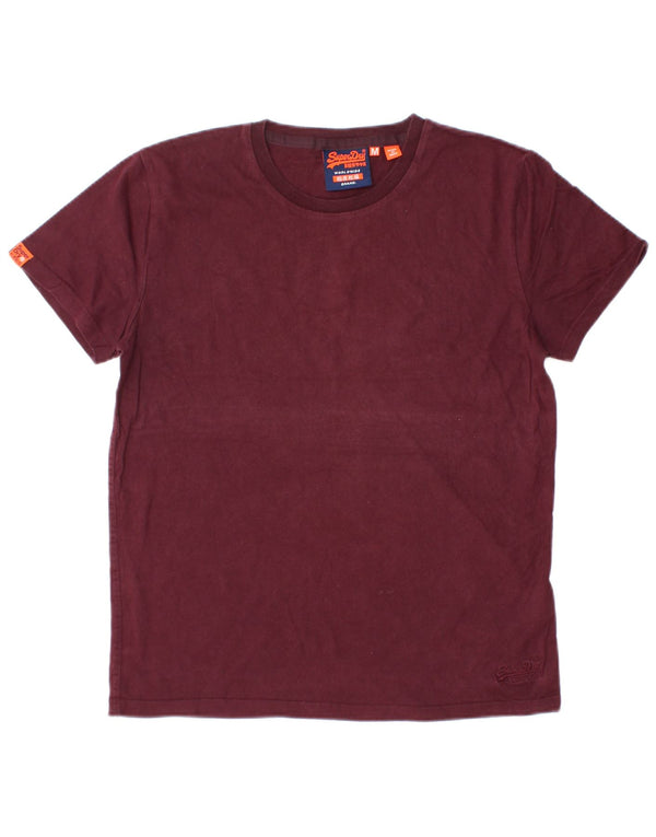 Camiseta masculina Superdry Top médio algodão Borgonha