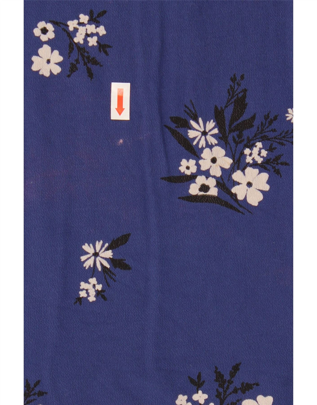 Blusa feminina de manga comprida Marks & Spencer Reino Unido 12 médio azul marinho floral