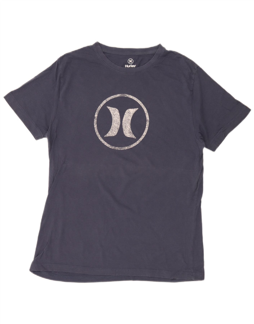 Camiseta gráfica masculina Hurley Top médio algodão azul marinho