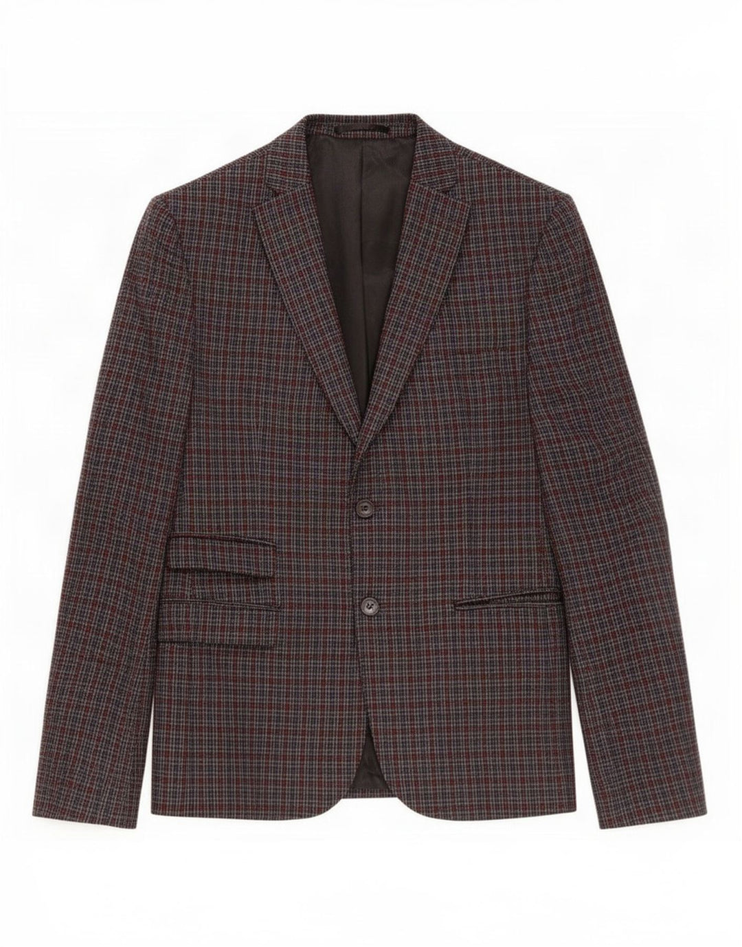 Jaqueta blazer masculina Berna com 2 botões UK 38 xadrez cinza médio